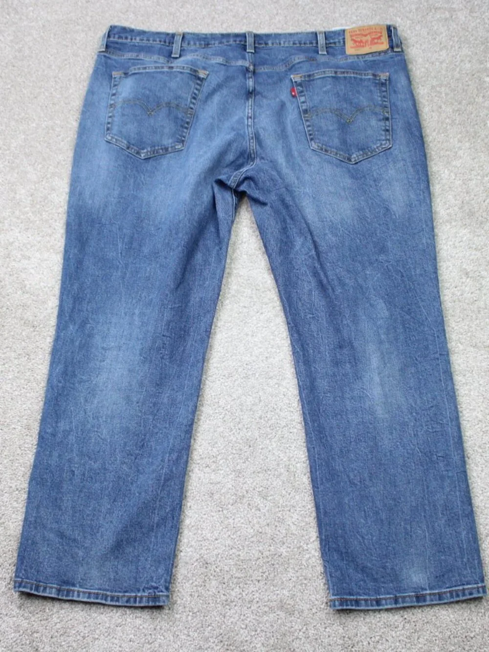 Levi's 541 Jeans Mens 44x28 Blue Athletic Fit Straight Leg Cotton Stretch Denim